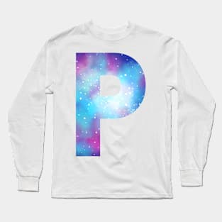 Letter P galaxy Long Sleeve T-Shirt